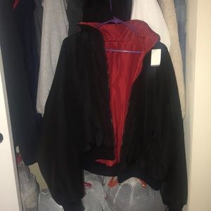Reversible bomber jacket